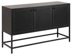 JAXTON Sideboard - Schwarz / B: 125.0 cm x T: 40.0 cm x H: 75.0 cm