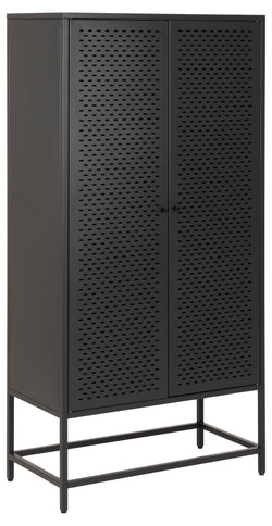 JAXTON Highboard - Schwarz / B: 80.0 cm x T: 40.0 cm x H: 160.0 cm