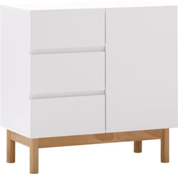 MARLIN Kommode - Weiss / B: 80.0 cm x T: 41.5 cm x H: 80.0 cm