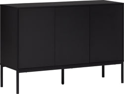 Credenza JEREMY - Nero / L: 120.0 cm x P: 40.0 cm x A: 82.0 cm