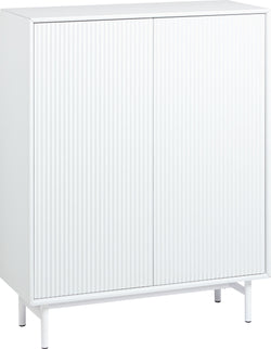 Buffet haut ELISE ws 100x40x125 cm - Blanc / L : 100,0 cm x P : 40,0 cm x H : 125,0 cm
