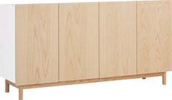 LIAN Buffet bianco/cenere 160x45x83cm - Bianco / L: 160.0 cm x P: 45.0 cm x A: 83.0 cm