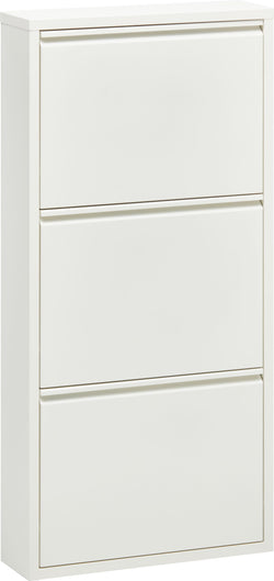 TOBEY Scarpiera inclinabile - Bianco / L: 50.0 cm x P: 15.0 cm x A: 103.5 cm