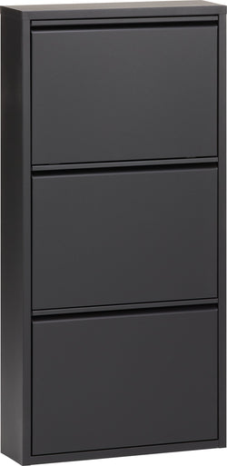 TOBEY Scarpiera inclinabile - Nero / L: 50.0 cm x P: 15.0 cm x A: 103.5 cm