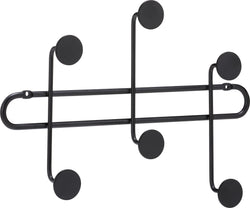 YOMMA Garderobenleiste - Schwarz / B: 38.0 cm x T: 6.0 cm x H: 28.0 cm