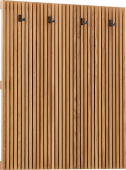 RAKKEL II Garderobenpaneel - Eiche massiv / B: 100.0 cm x T: 9.0 cm x H: 125.5 cm