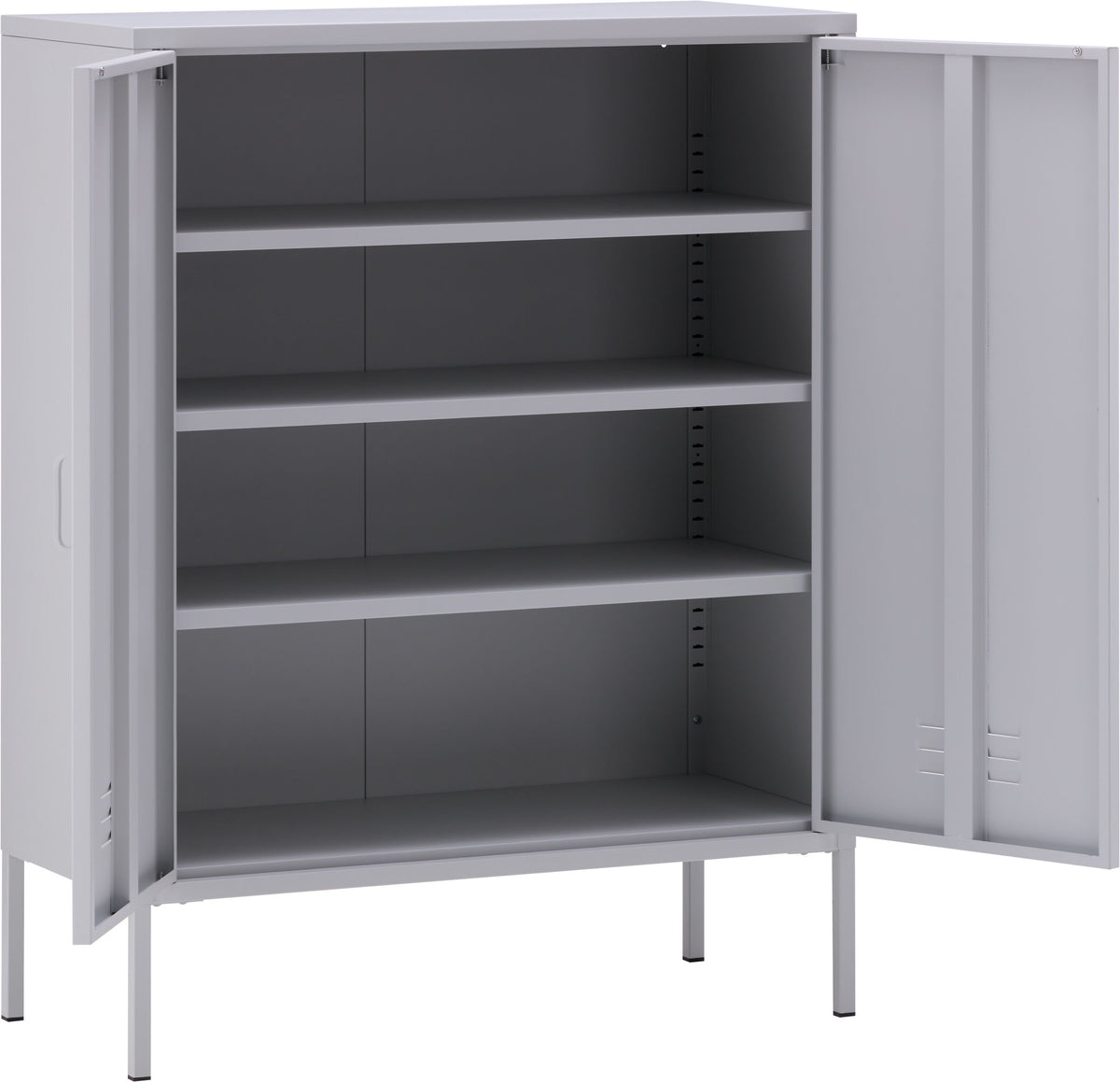 Comodino MIKO in metallo grigio chiaro 85x40x110 cm