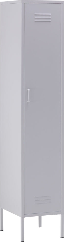 MIKO Schrank Metall lichtgrau35x46xH183c - Hellgrau / B: 35.0 cm x T: 46.0 cm x H: 183.0 cm