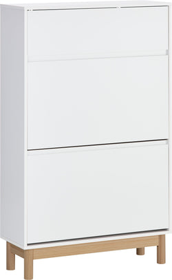 MARLIN Scarpiera inclinabile - Bianco / L: 80.0 cm x P: 30.0 cm x A: 130.0 cm