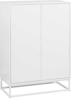 META Armoire à chaussures - Blanc / L: 80.0 cm x P: 40.0 cm x H: 110.0 cm