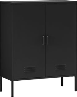 MIKO Kommode - Schwarz / B: 85.0 cm x T: 40.0 cm x H: 110.0 cm