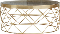 ANAYA Salontisch - Messingfarbig / B: 79.0 cm x T: 79.0 cm x H: 35.0 cm