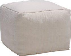 TARO Pouf ricic.PET filato, natura - Natura / L: 45.0 cm x P: 45.0 cm x A: 35.0 cm