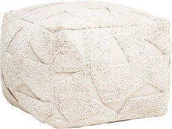 ANNALISA pouf , écru - Ecru / L: 45.0 cm x P: 45.0 cm x H: 35.0 cm