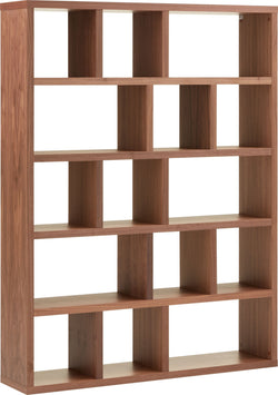 INDUS Regal - Nussbaum / B: 150.0 cm x T: 34.0 cm x H: 198.0 cm