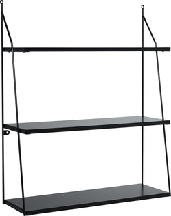 JOSHUA Scaffale a parete - Nero / L: 60.0 cm x P: 20.0 cm x A: 75.0 cm