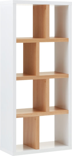 INDUS Regal - Weiss / Eiche / B: 70.0 cm x T: 34.0 cm x H: 159.0 cm