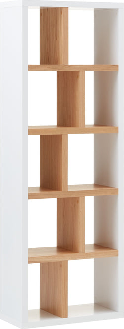 INDUS Regal - Weiss / Eiche / B: 70.0 cm x T: 34.0 cm x H: 198.0 cm