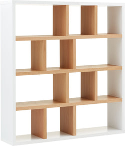 INDUS Regal - Weiss / Eiche / B: 150.0 cm x T: 34.0 cm x H: 159.0 cm