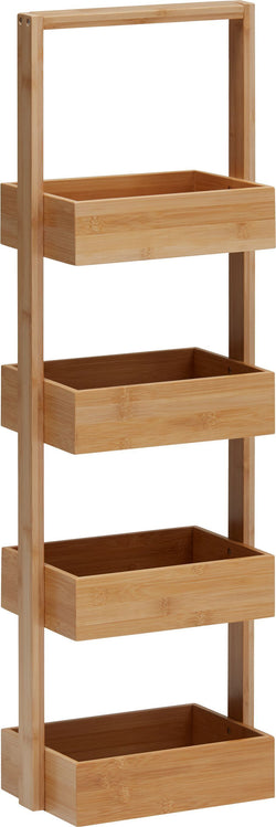 RUIZ Regal - Bambus / B: 28.0 cm x T: 18.0 cm x H: 88.0 cm