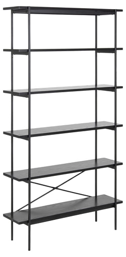 KYSON Regal - Schwarz / B: 94.0 cm x T: 27.0 cm x H: 172.0 cm