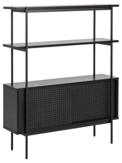 KYSON Regal - Schwarz / B: 94.0 cm x T: 27.0 cm x H: 113.8 cm