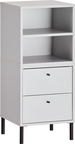 FINJA Commode - Perlgrau / L: 40.0 cm x P: 36.0 cm x H: 92.0 cm