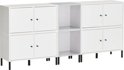 FINJA Sideboard - Grau / Weiss / B: 200.0 cm x T: 36.0 cm x H: 92.0 cm