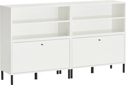 FINJA Sideboard - Weiss / B: 160.0 cm x T: 36.0 cm x H: 92.0 cm