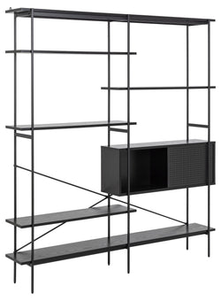 KYSON Regal - Schwarz / B: 172.0 cm x T: 27.0 cm x H: 188.0 cm