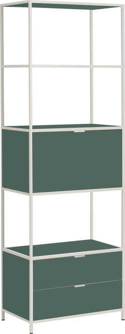 SEVEN Scaffale - Verde / L: 63.2 cm x P: 39.0 cm x A: 189.0 cm