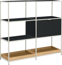 SEVEN Scaffale - Antracite/Quercia / L: 124.8 cm x P: 39.0 cm x A: 116.0 cm