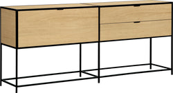 SEVEN Sideboard - Eiche furniert / B: 184.8 cm x T: 39.0 cm x H: 80.0 cm