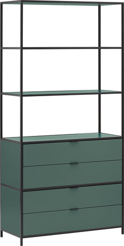 SEVEN Regal - Grün / B: 93.2 cm x T: 39.0 cm x H: 189.0 cm