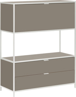 SEVEN Highboard - Sand / B: 93.2 cm x T: 39.0 cm x H: 116.0 cm