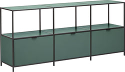 SEVEN Sideboard - Grün / B: 186.4 cm x T: 39.0 cm x H: 80.0 cm