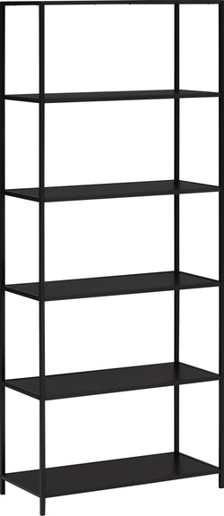 JEREMY Scaffale - Nero / L: 77.0 cm x P: 35.0 cm x A: 185.0 cm