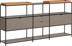 SEVEN Highboard - Sand / B: 246.4 cm x T: 39.0 cm x H: 116.0 cm