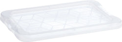 Boîte de rangement EVO avec couvercle - Transparente / L : 17,5 cm x P : 27,5 cm x H : 1,6 cm