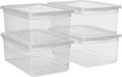 BEA Boîte de rangement - Transparent / L: 33.0 cm x P: 19.5 cm x H: 12.0 cm