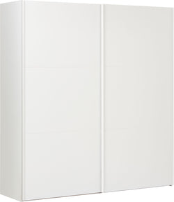MODUL Schwebetürenschrank - Weiss / B: 202.0 cm x T: 65.0 cm x H: 220.0 cm