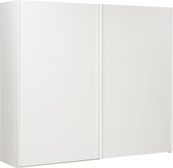 MODUL Schwebetürenschrank - Weiss / B: 253.0 cm x T: 65.0 cm x H: 220.0 cm