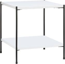 Table de chevet MALA - Blanc / L : 40,0 cm x P : 40,0 cm x H : 43,0 cm