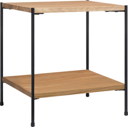 Table de chevet MALA - Marron clair / L : 40,0 cm x P : 40,0 cm x H : 43,0 cm