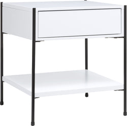 MALA Nachttisch - Weiss / B: 40.0 cm x T: 40.0 cm x H: 43.0 cm