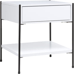 MALA Nachttisch - Weiss / B: 40.0 cm x T: 40.0 cm x H: 43.0 cm
