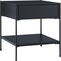 MALA Nachttisch - Schwarz / B: 40.0 cm x T: 40.0 cm x H: 43.0 cm