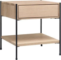 Table de chevet MALA - Marron clair / L : 40,0 cm x P : 40,0 cm x H : 43,0 cm