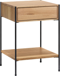 Comodino MALA - Marrone chiaro / L: 40,0 cm x P: 40,0 cm x A: 59,0 cm