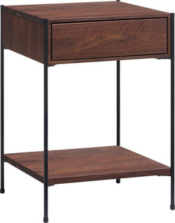 MALA Nachttisch - Nussbaum / B: 40.0 cm x T: 40.0 cm x H: 59.0 cm